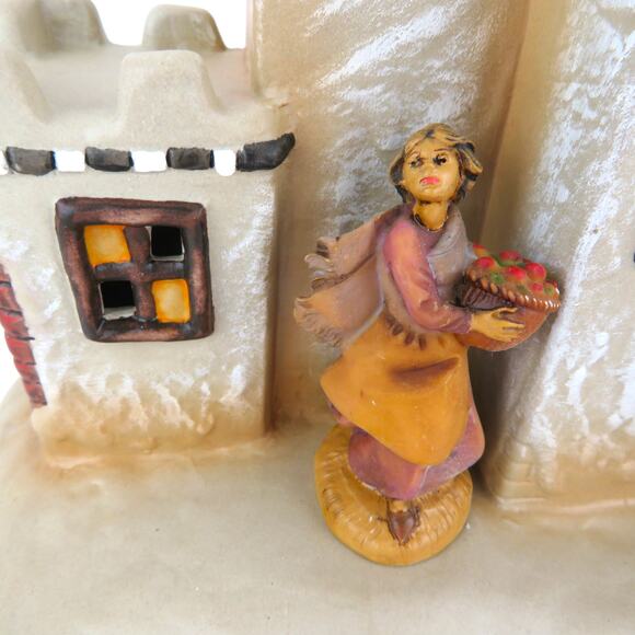 Fontanini Lighted Inn Scene Roman Inc Ceramic Nativity Village Building 54013 - Picture 4 of 16
